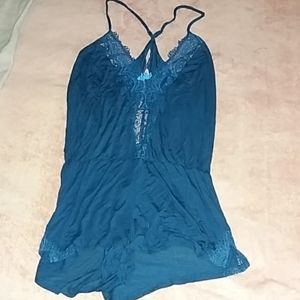 Blue nightie romper